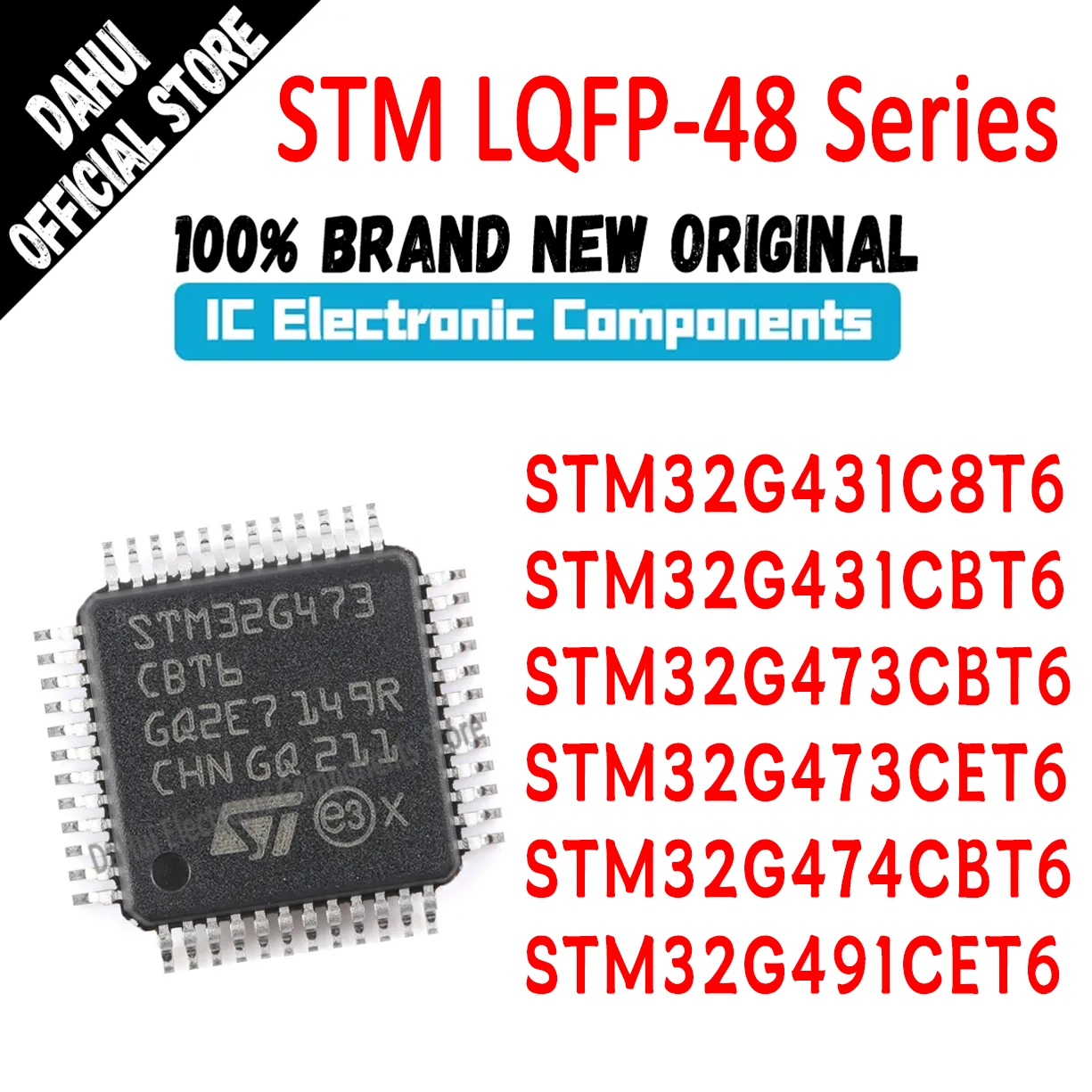 

STM32G431C8T6 STM32G431CBT6 STM32G473CBT6 STM32G473CET6 STM32G474CBT6 STM32G491CET6 STM32G STM32 STM IC MCU Chip LQFP-48