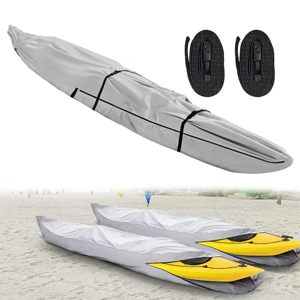 

For Canoe Dustproof Canoe Cover Outdoor Use Water Sports Full Coverage Fishing Boat Cover Silver-Coated Fabric