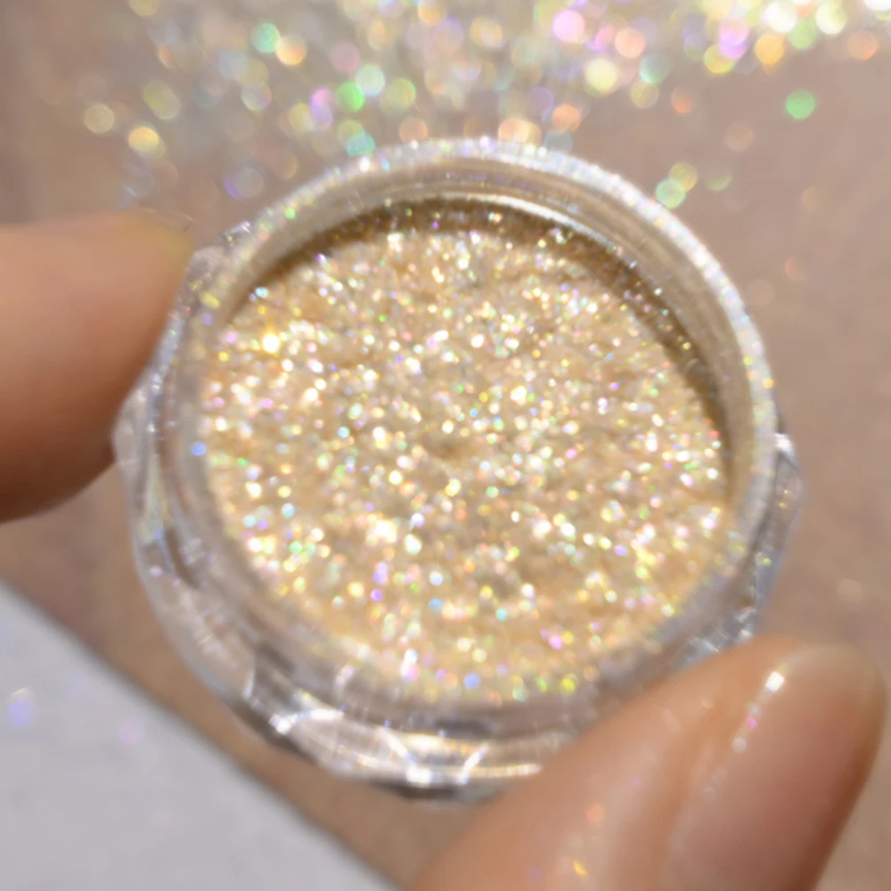 Light Orange Luxury Mica Nail Glitter Colorant Diamond Pigment Highlight Powder Eyeshadow Effects for Soap Candle Nails Glitter