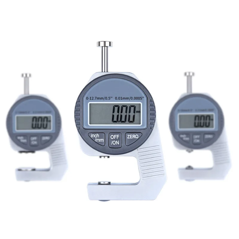 Digital Thickness Gauge High Precision Portable Mini Thickness Gauge 0 - 12.7 Mm Stainless Steel Micrometer Measuring Tool