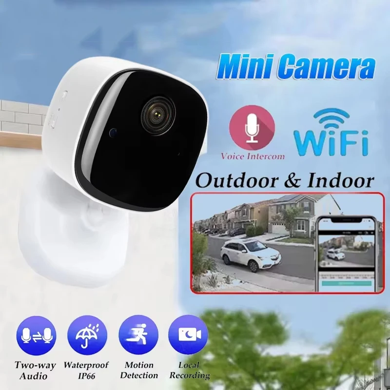 4K Security Camera Wireless Full Color Night Vision WiFi Monitor Waterproof Motion Detect Surveillance With 2 Way Audio