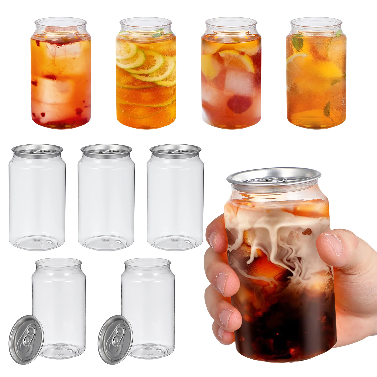 Latas de té de la leche enlatadas, contenedor de bebidas, botellas vacías para mascotas, embalaje de alimentos, almacenamiento de bebidas para el hogar, 10 Uds.