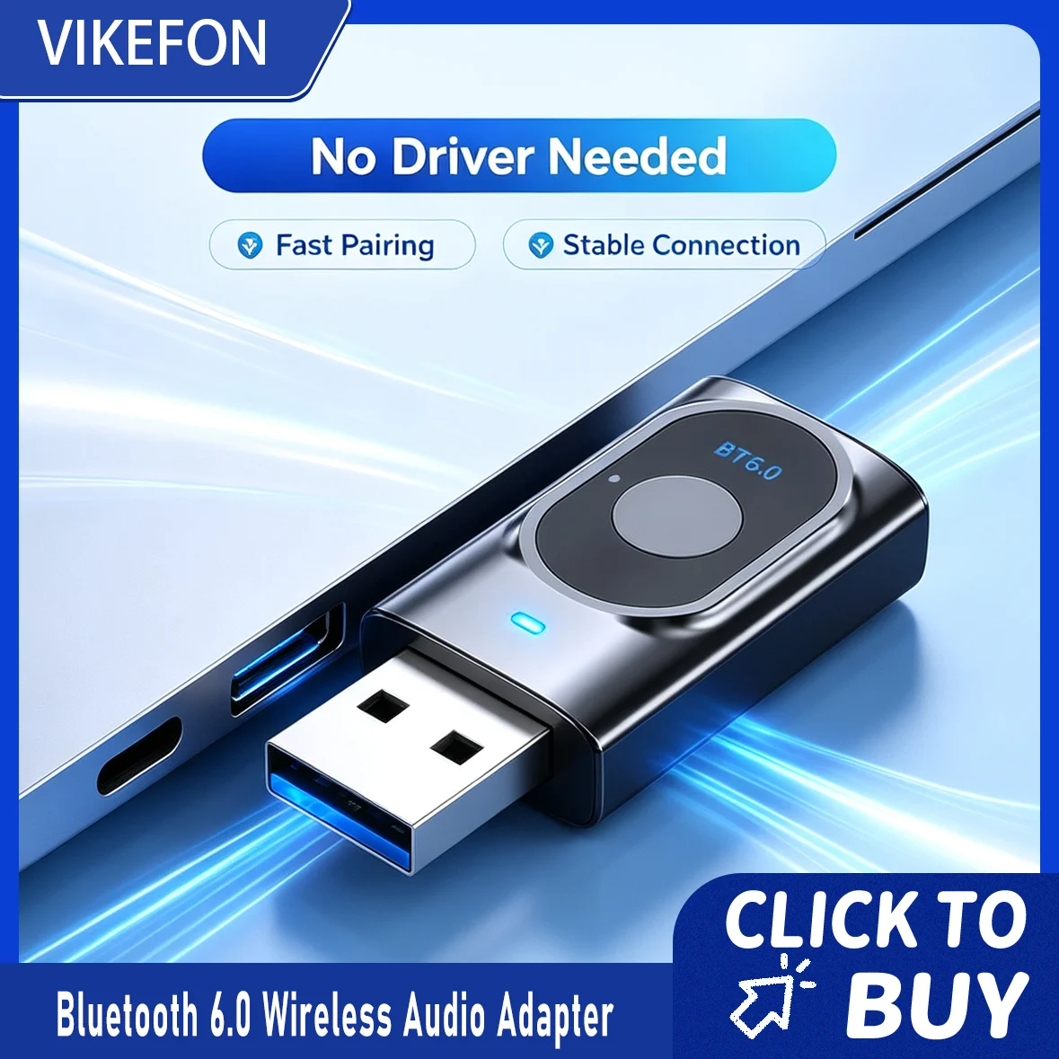 BT 6.0 2-in-1 Bluetooth-Audio-Adapter TX RX Sender Empfänger USB-betrieben Niedrige Latenz 3,5mm AUX für TV PC Auto-Stereo-Lautsprecher