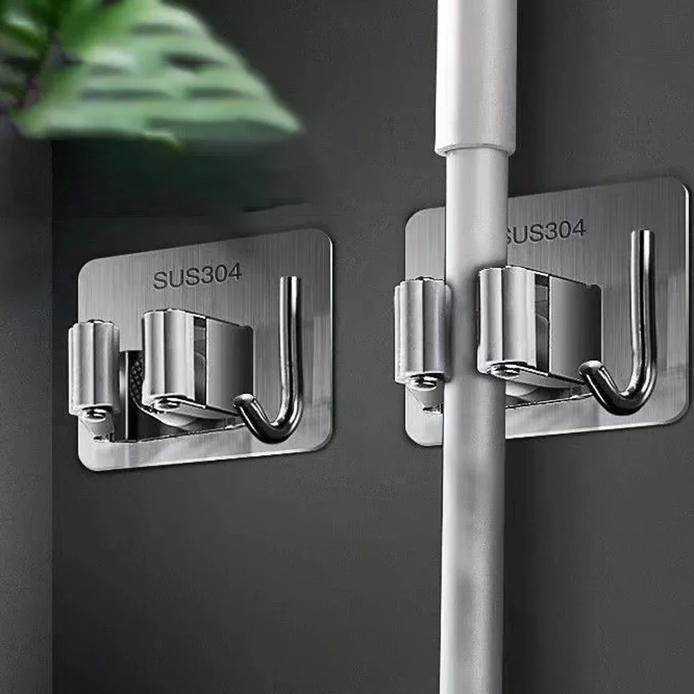 1 adet paspas kancası deliksiz banyo depolama cihazı yapışkan süpürge askısı duvar asılı paspas klipsi