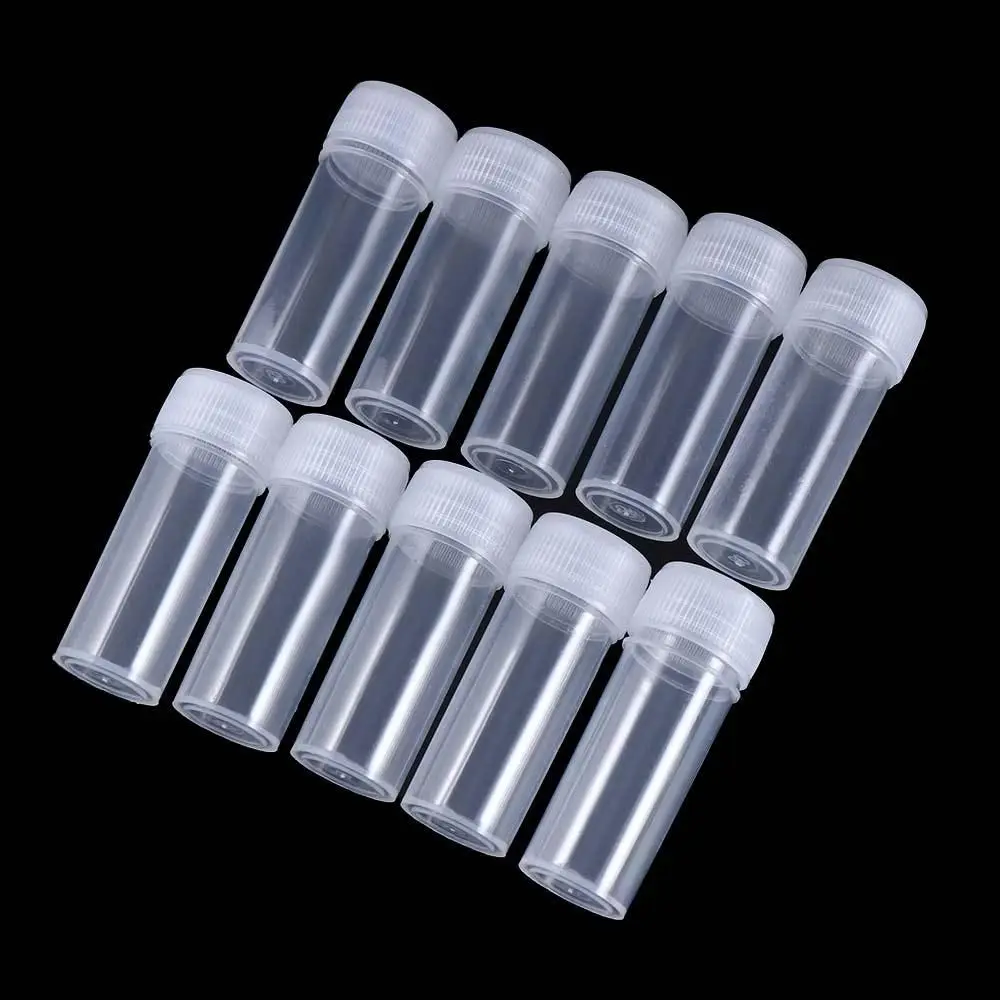 20Pcs Liquid Container Translucent Mini Screw Cap Test Tubes Vials Vials Storage Container Sample Bottle Powder Container