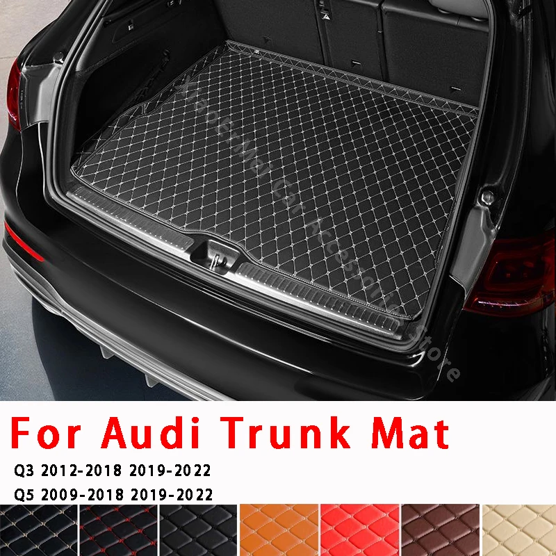 Car Rear Trunk Mat for Audi 2012-2018 2019-2022 Q3 2009-2018 2019-2022 Q5 GL Rear Trunk Storage Protector Pad Carpet Liner Mat