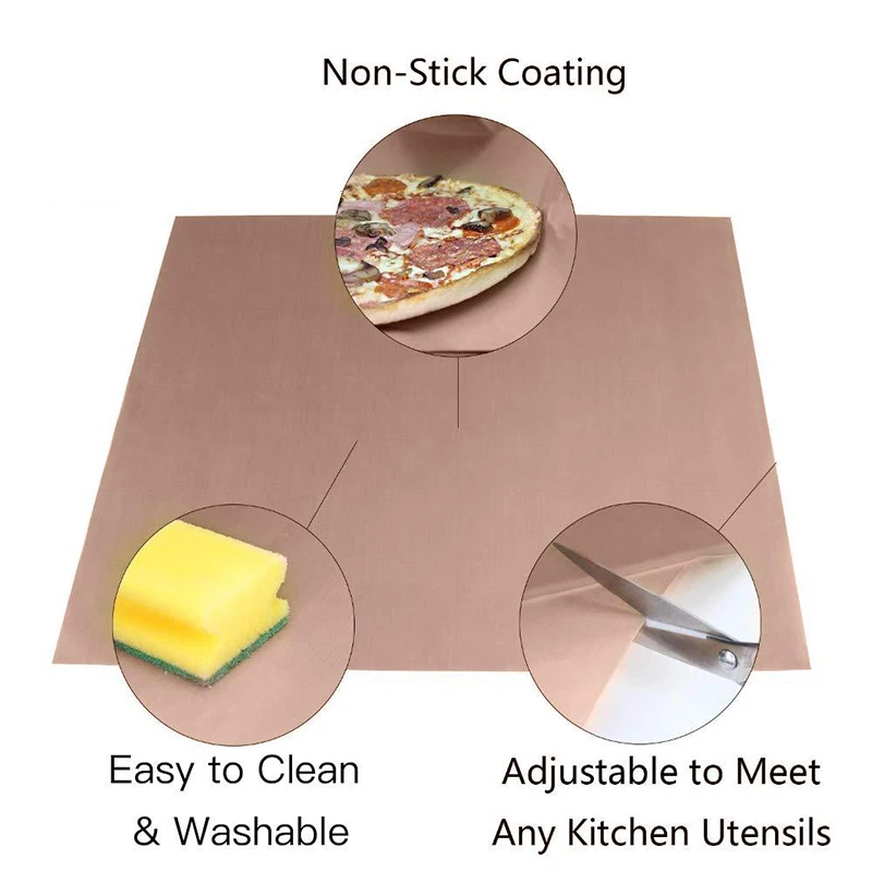 1pcs Baking Mat Sheet 40*60 30*40cm Resuable Resistant Oven Liner Sheet Oil-proof Baking Paper Non-stick Kitchen BBQ Baking Tool