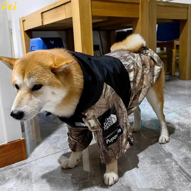 

Windproof Waterproof Dog Raincoat for French Bulldog Chihuahua, Hooded Reflective Winter Jacket Small to Large Dogs