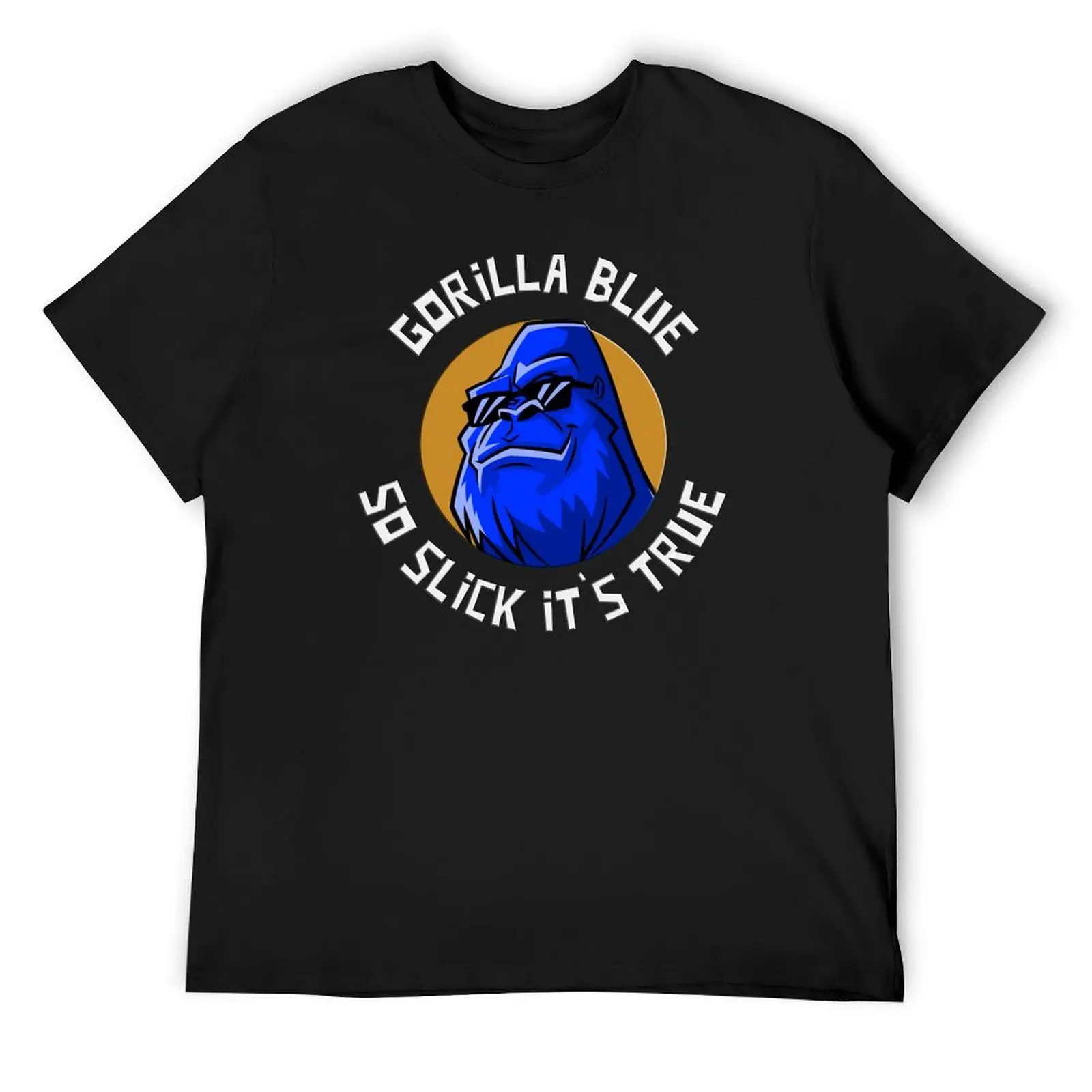 

GORILLA BLUE IN SUN GLASSES COOL GORILLA T-Shirt summer clothes man clothes Short sleeve tee Men's t shirts
