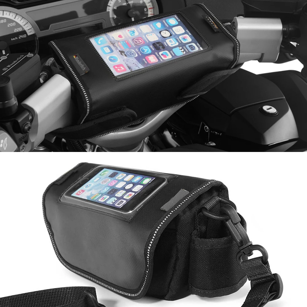 For BMW R1200RT R1250RT K1600GTL R1100R R1150RT R850RT R850R Motorcycle Handlebar Bag Phone Holder Storage Package Waterproof