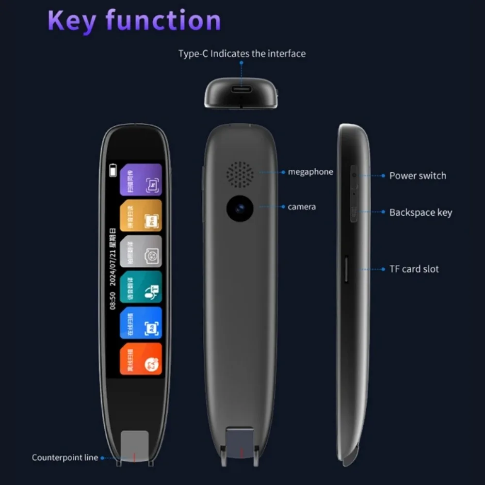 S65 Pro Smart MultifunctionTranslation Real Time Languages Translator Business Dictionary Pen Voice Scan Translator Pen