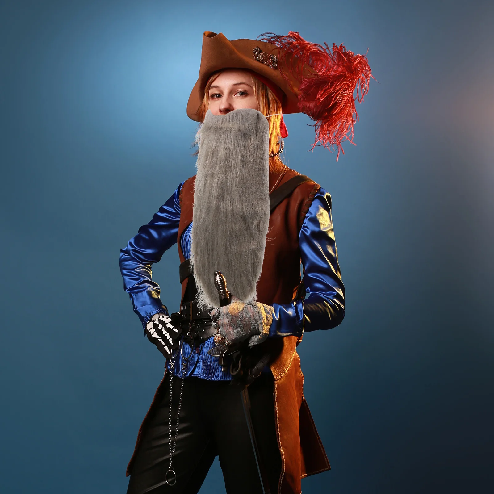 Divertido para hombres y niños, disfraz largo falso, suministros de disfraces para fiesta, Festival, mascarada, Cosplay, barba falsa, disfraz, accesorios para Barba