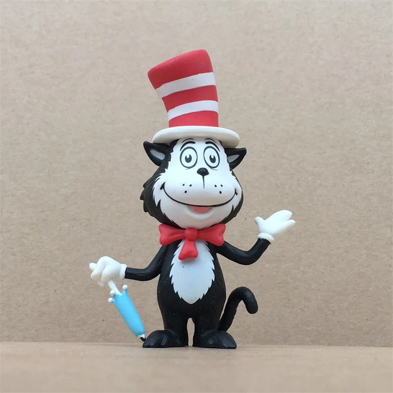 5-7cm cartoon cat in the hat action figure doll PVC Dr.Seuss kids collection model toy