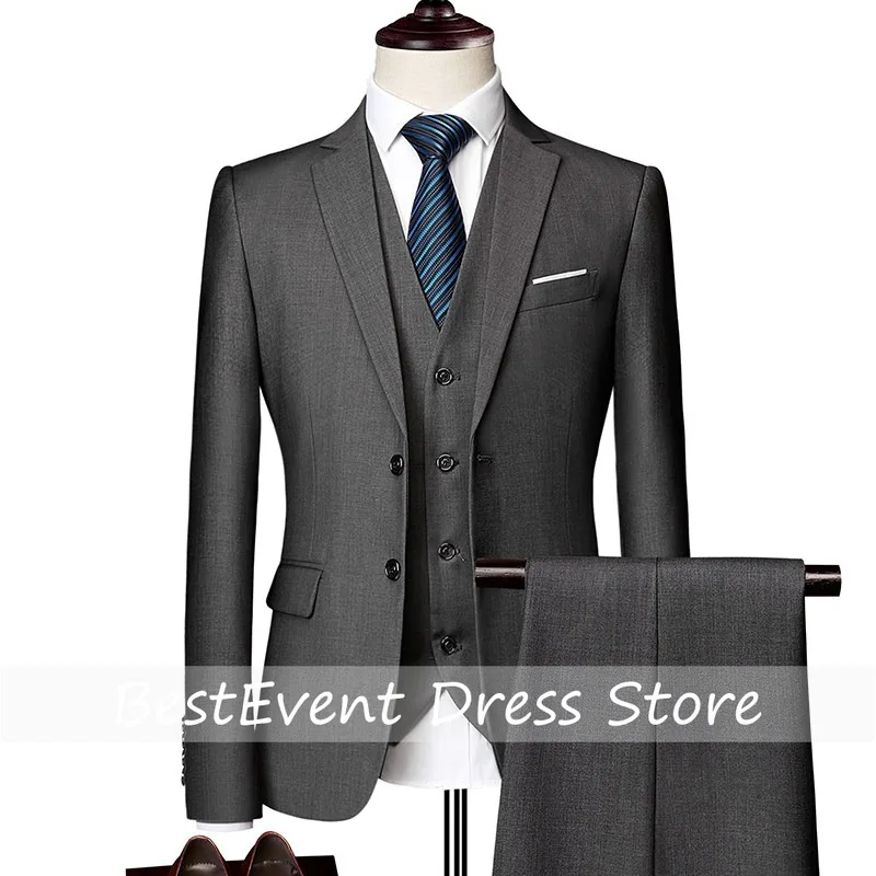 

Top Rated Suits for Men Luxury Slim Fit 3-Piece Suits Hot Selling Wedding Wear Prom Formal Occasions Customized