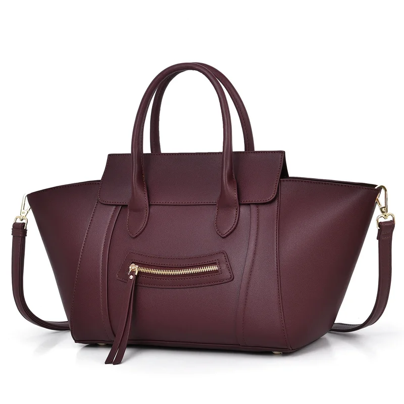 Women 2026 New Genuine Leather Smile Wing Mommy Bag Set Luxury Top Handle Handbag Detachable Strap Crossbody Shoulder Bag Large
