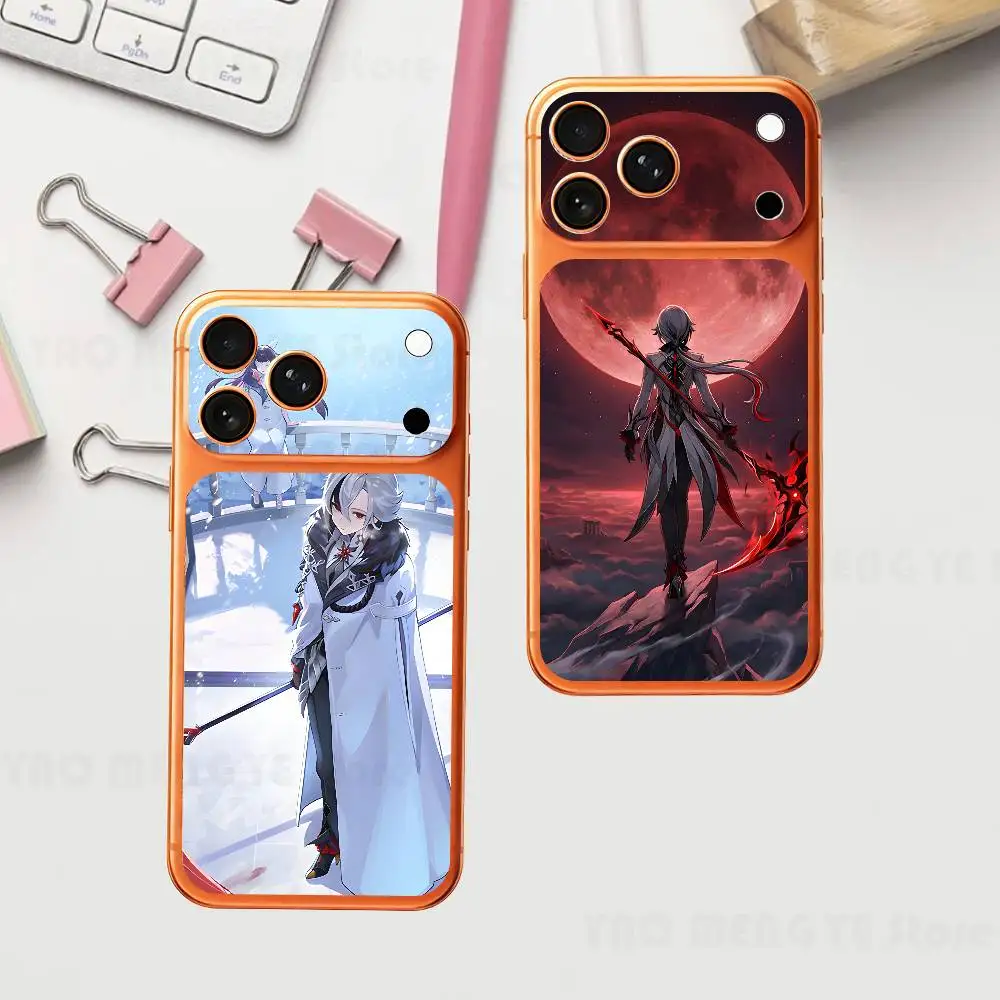 

Hot Game Figure A-Arlecchino For IPhone 17 Pro ProMax Full Back Cover Decal Wrap Skin Rear Protective Sticker Film