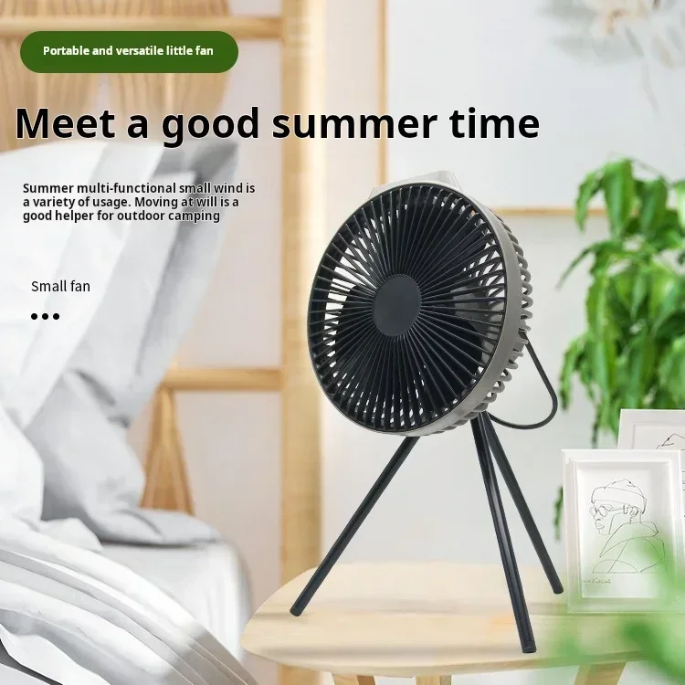 Camping Standing Fan Equipped with A Tripod 7800mAh Four Wind Speeds Desktop/ceiling Fan Removable Design for Easy Cleaning