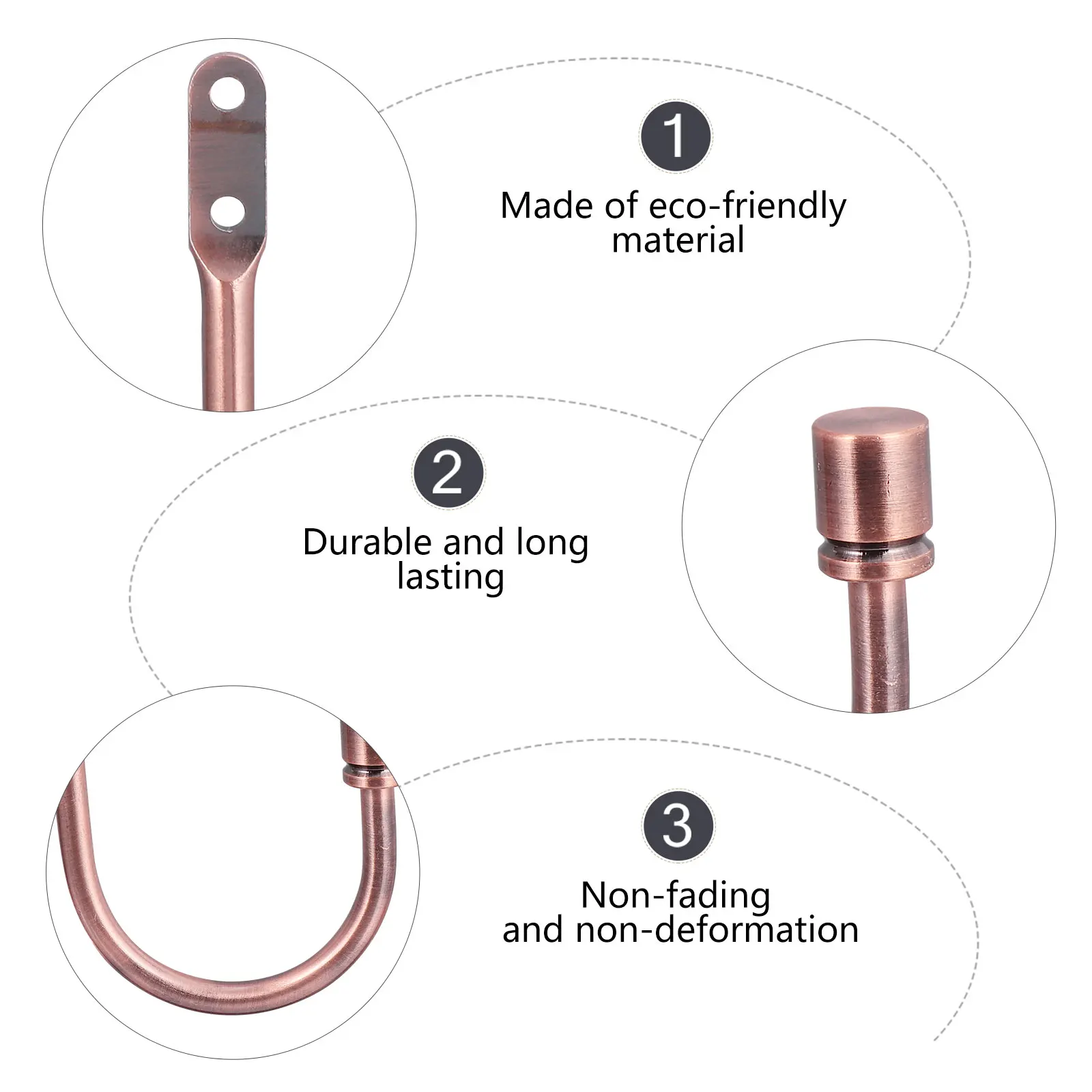 

Wall Mounted Curtain Hooks Strong Alloy Material Multi-Use Home Decor Drapery Hook Tiebacks For Windows Coats Simple Wall