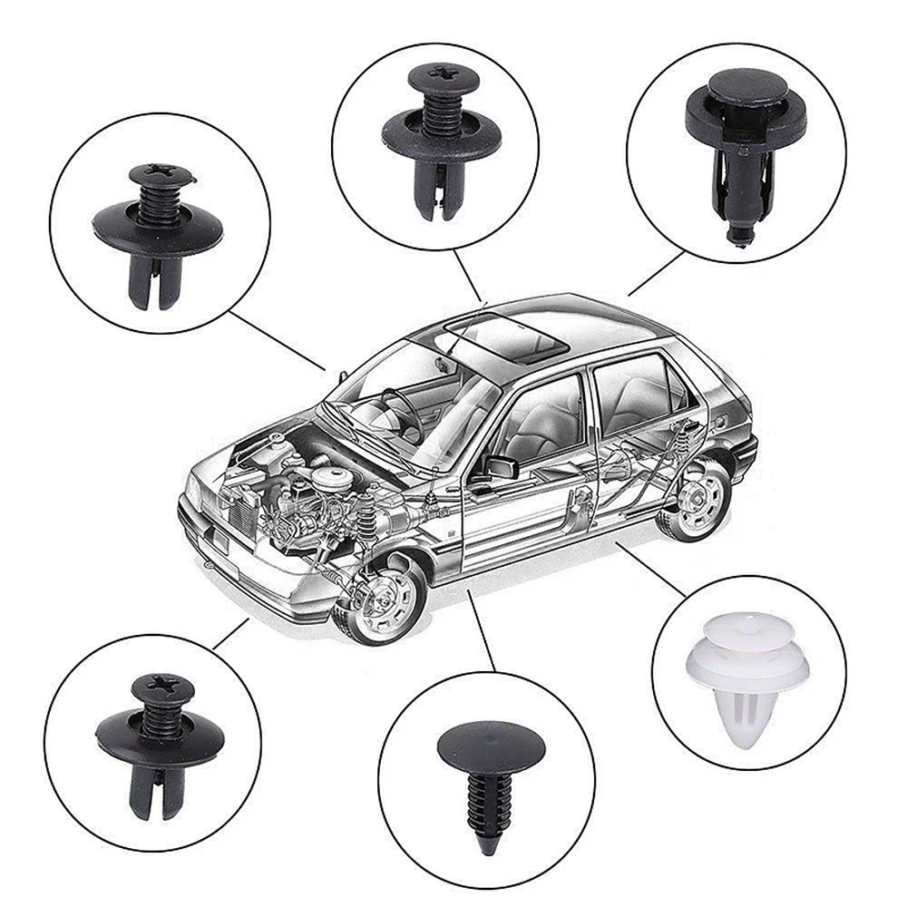 100pcs Car Fastener Clip Mixed For BMW E34 E36 E38 E39 E46 M3 M5 Z3 X5 X1 X2 X4 X6 X7 kia sportage renault kadjar polo gti