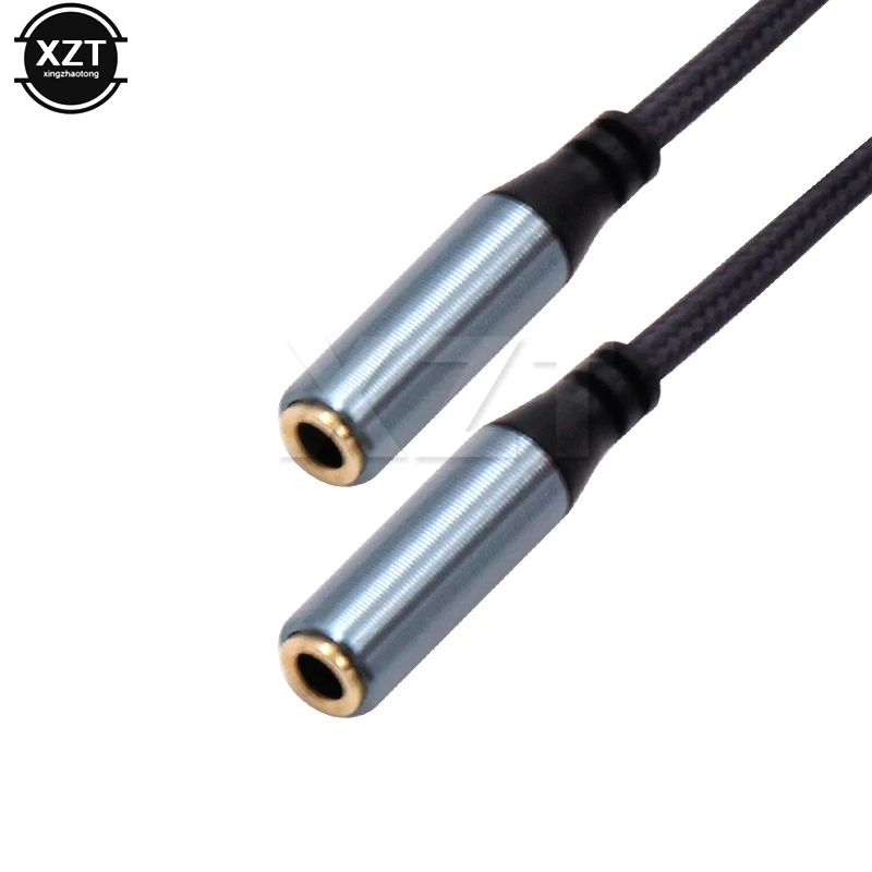 Cable divisor de auriculares Dual de 1 a 2, conector estándar de 3,5mm, Cable de Audio Universal Y divisor de auriculares de Audio