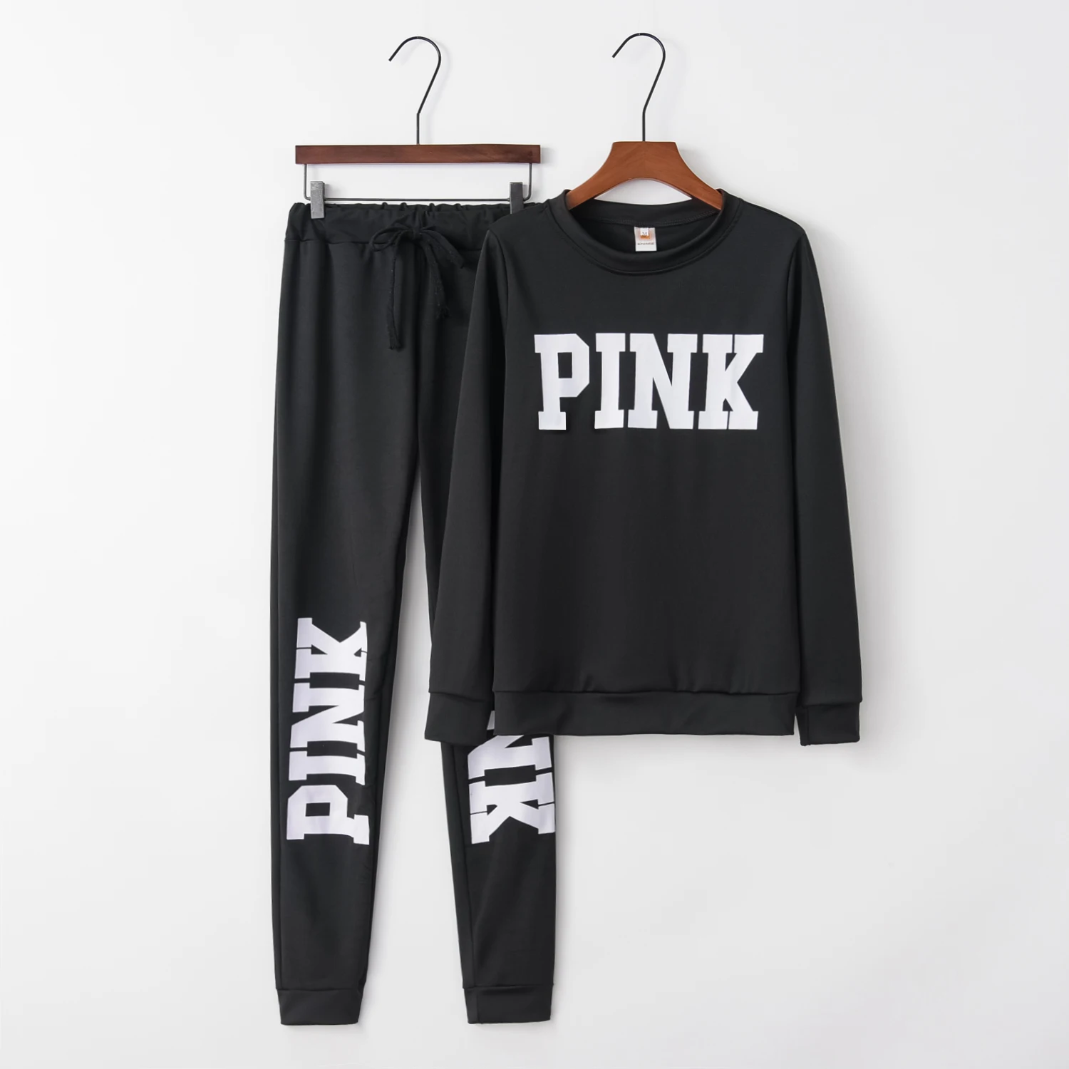 Women's Slim-Fitting Two-Piece Sportswear Set Sexy Letter Print Quick Dry Comfortable Fitness Clothing with Size Chart