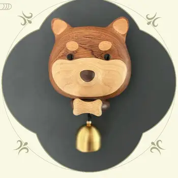개 모양 나무 초인종 장식, 개 모양 벨, 바람 차임 나무 초인종, 문짝 차임 문짝, 개점 가게 주인 벨
