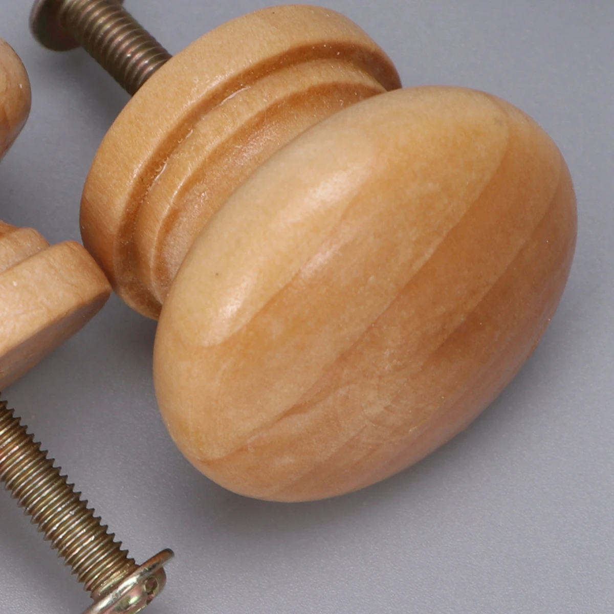 

30 PCS Furniture Drawer Handle Kitchen Cabinet Door Handles Knobs Pull Wood Mushroom