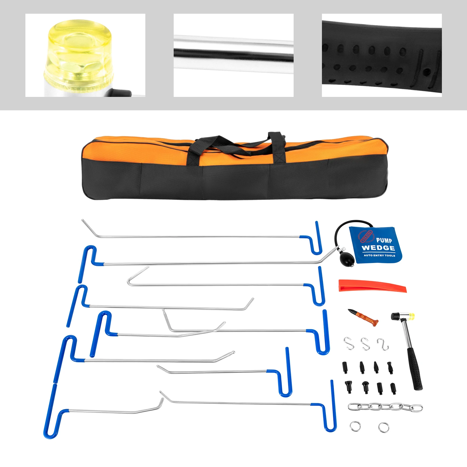 

Auto Dent Puller Hooks Kit (30Pc)—No Paint Damage, Lever Principle (Easy Use), Reusable, Cheaper Than Auto Shop Repairs