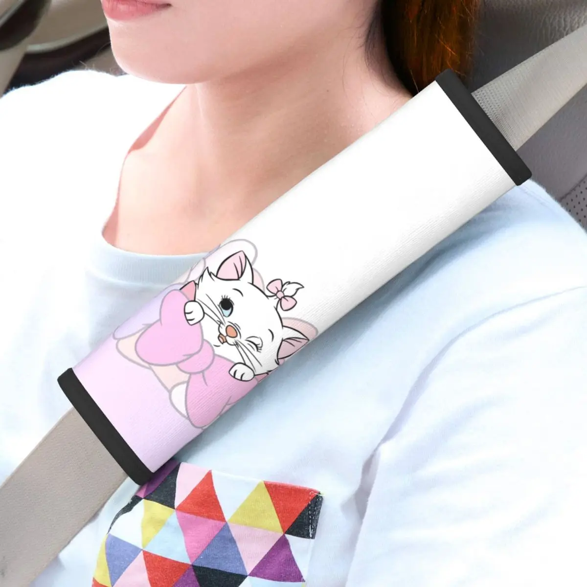 

Custom The Aristocats Car Seat Belt Pads 2 PCS Cat Manga Safe Seatbelt Shoulder Strap Covers