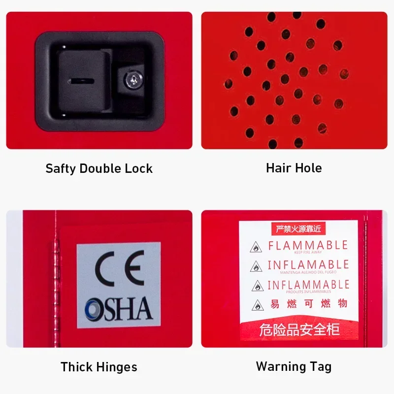 実験室用化学薬品保管庫 可燃性物質用 4～12ガロン 安全容器キャビネット