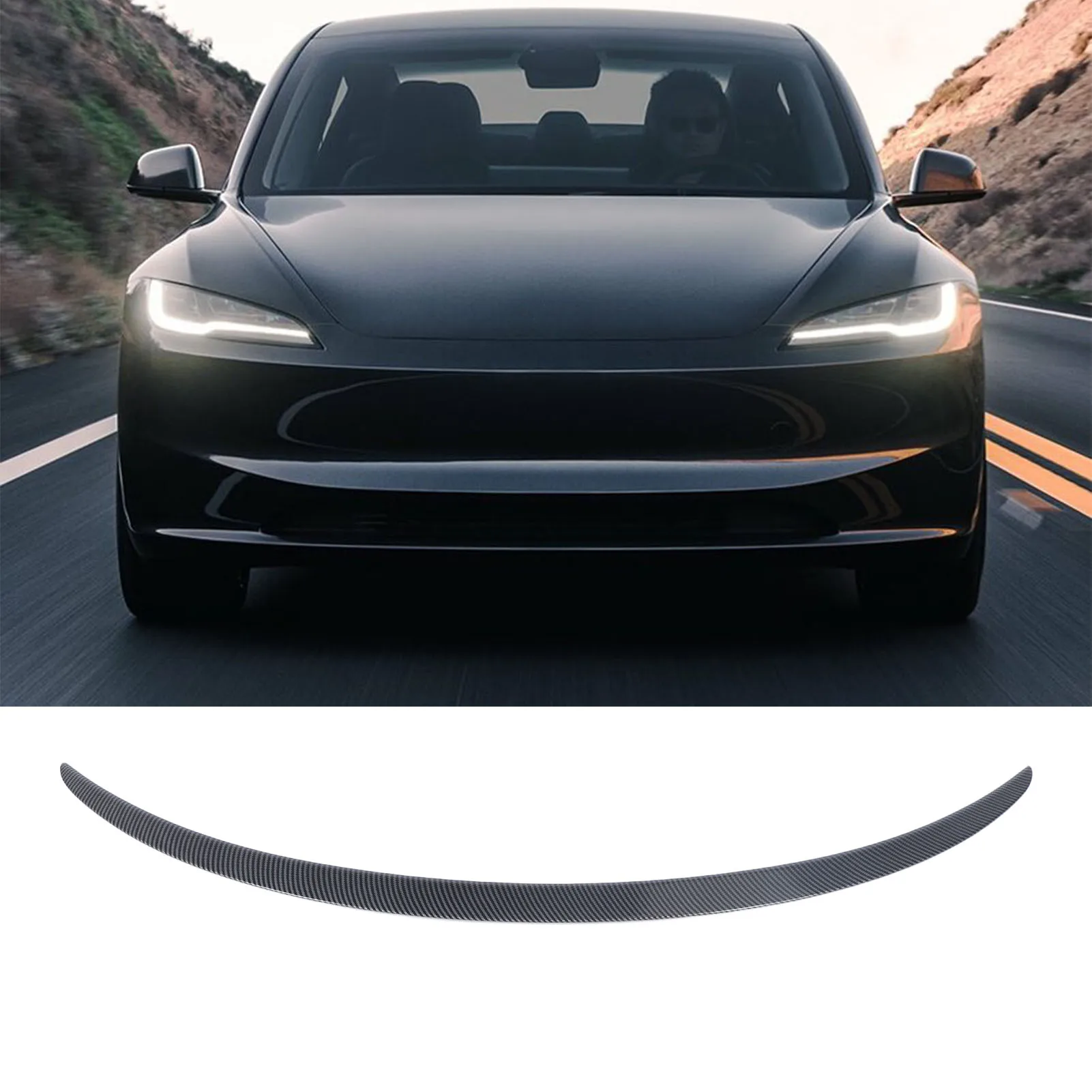 

Глянцевое крыло заднего спойлера багажника из углеродного волокна для Tesla Model 3 Highland 2024 — повышает стабильность и стиль