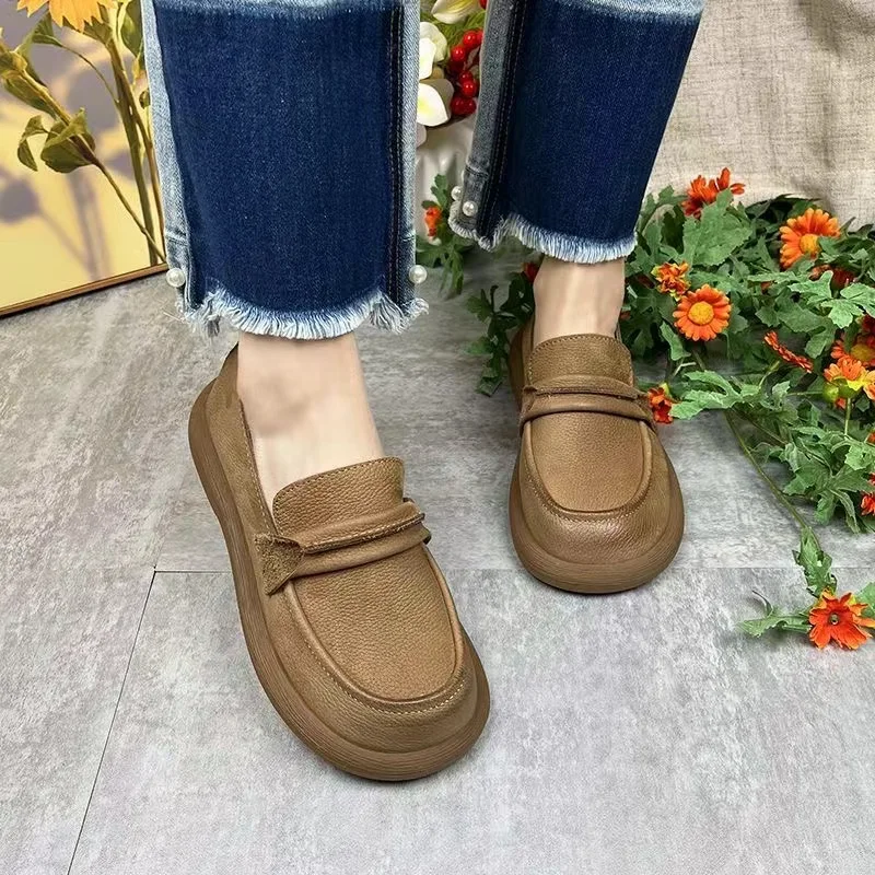 Women Flats 2024 New Spring Autumn Fashion Square Top Loafers Shoes Shallow Comfortable Lolita Shoes Sneakers Zapatos De Mujer