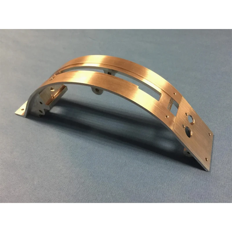 Custom Brass Fixed Frame Panel Bracket 5 Axis CNC Machining Milling Service for Copper And Bronze Machined Parts