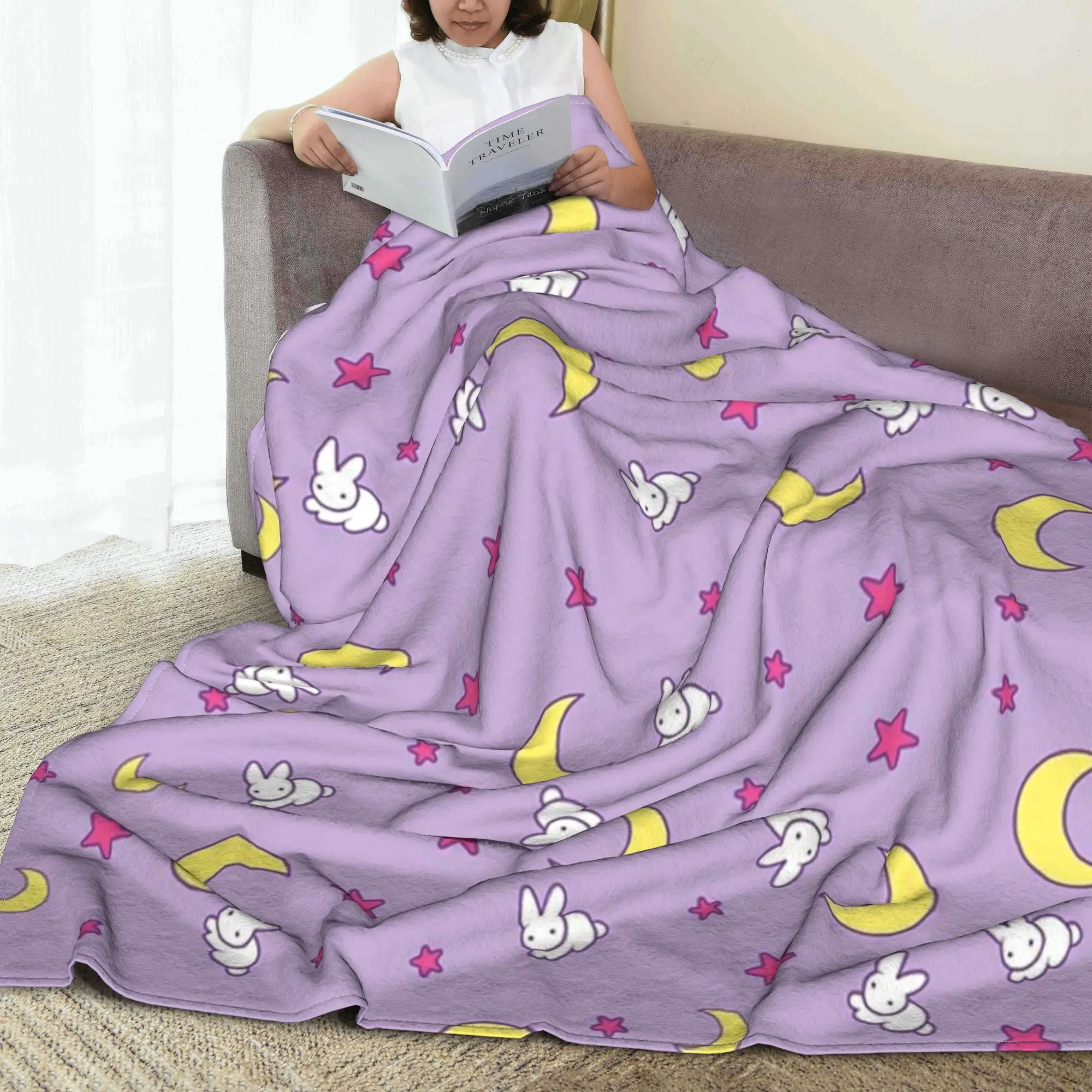 Sailors Moon Decke, gemütliche, weiche Überwurfdecken für Couch, 127 x 152 cm, dünne Plüschdecke in mehreren Größen