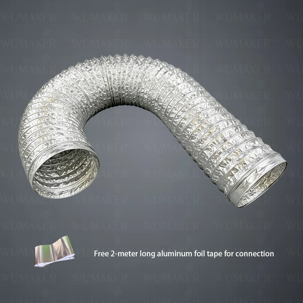 200/250/275/300/350 mm Encrypted Aluminum Foil Ventilation Pipe Foldable Smoke Tube Kitchen Outlet Bathroom Exhaust Fan Hose