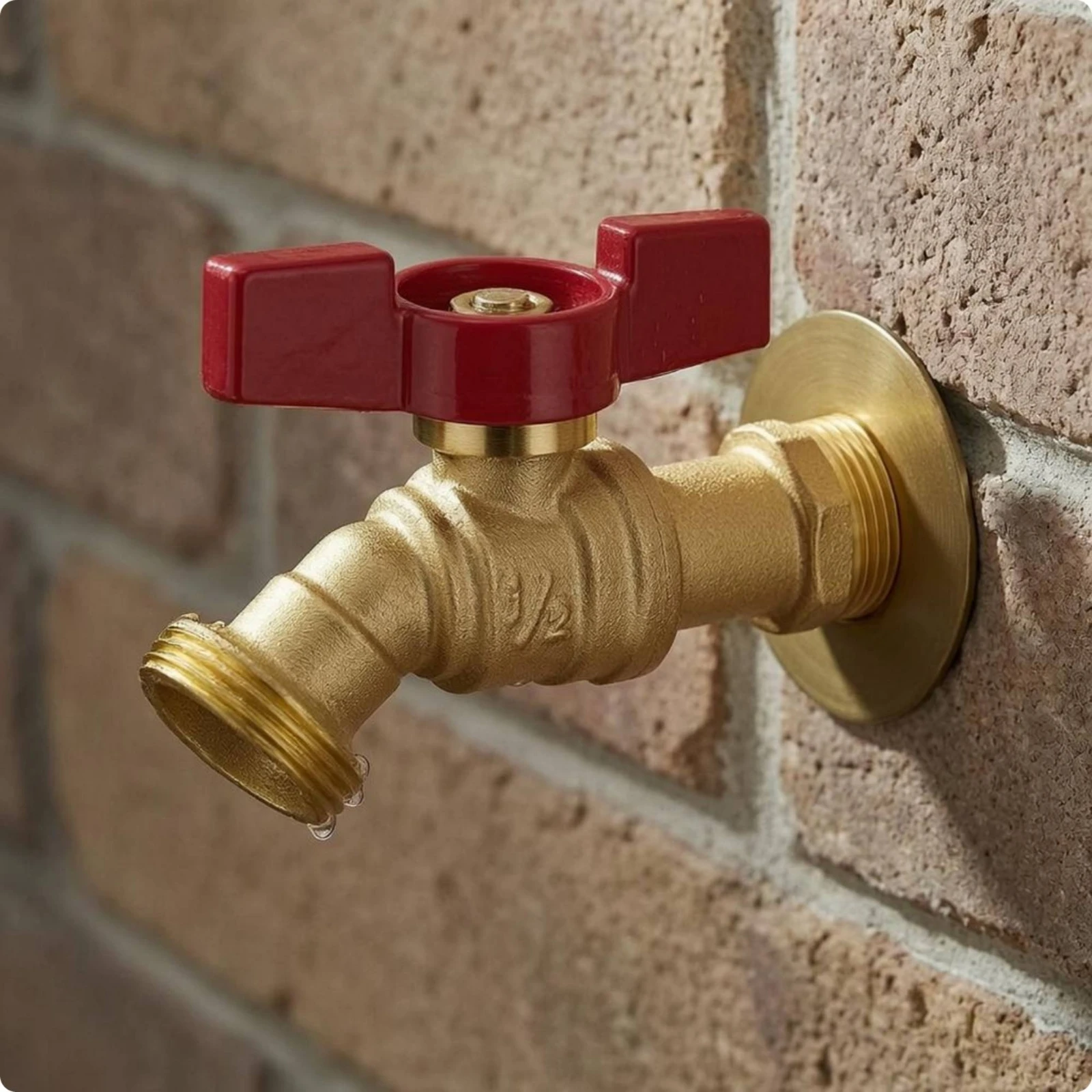 

Angled Threaded Tap Gold-Toned Brass Tap Plumbing Hardware Compact for Garden