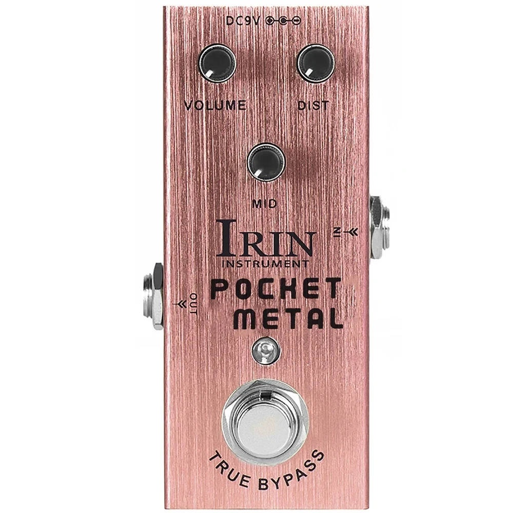 

IRIN педаль эффектов для гитары AN-04 POCKET METAL педаль искажения Drive Mid Tone True Bypass аксессуары для электрогитары и баса