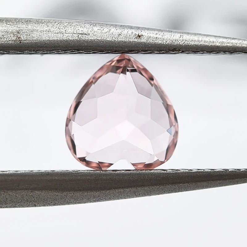 Top Lab Grown Sapphire Heart Shape Morgan Pink Color VVS1 Charms DIY For Jewelry Making Materials Selectable AGL Certificate