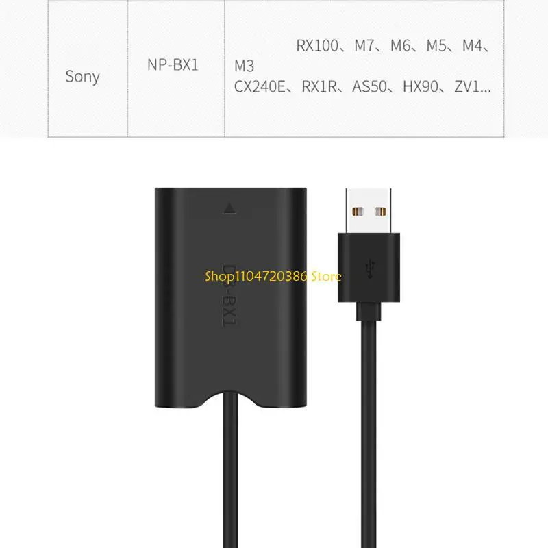 NP-BX1 Dummy Battery Camera Power Supply para DSC-RX1 DSC RX100