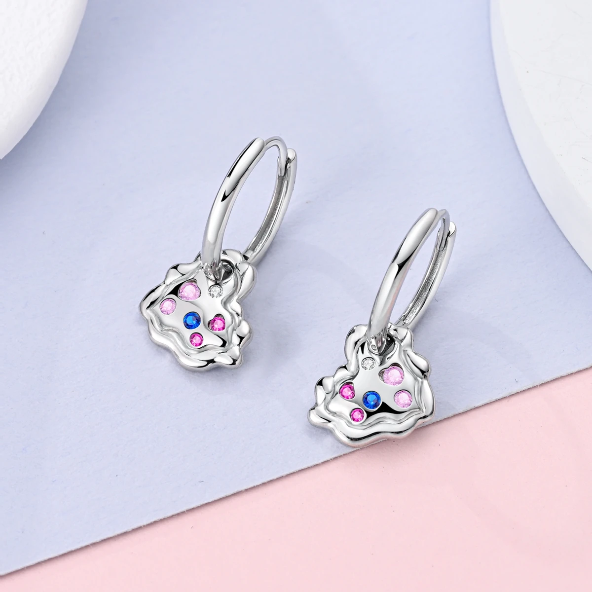 925 Silver Plated Woman Hoop Earring Original Pendientes For Jewelry Gift Fashion Eardrop