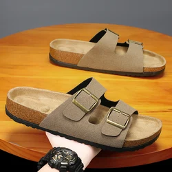 Men sandals High-quality genuine leather outdoors Luxury men sandals Adjustable slippers women's sandals summer 2024 Beach Shoes