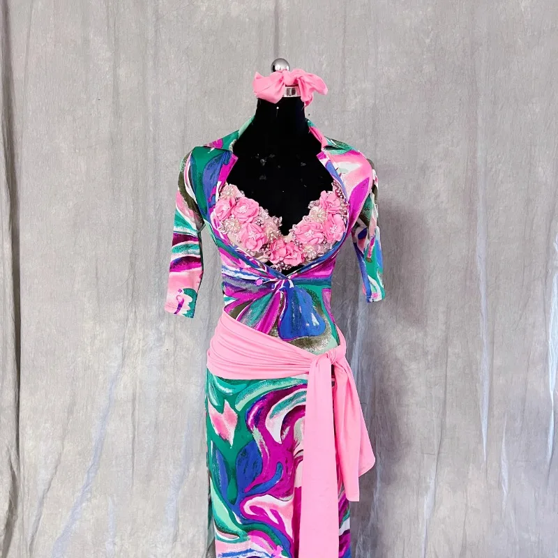 تخصيص جديد ملابس رقص البطن ممارسة اللباس الشعبي الجلباب Balady Saidi رث المنافسة فريق cinturão dança do ventre