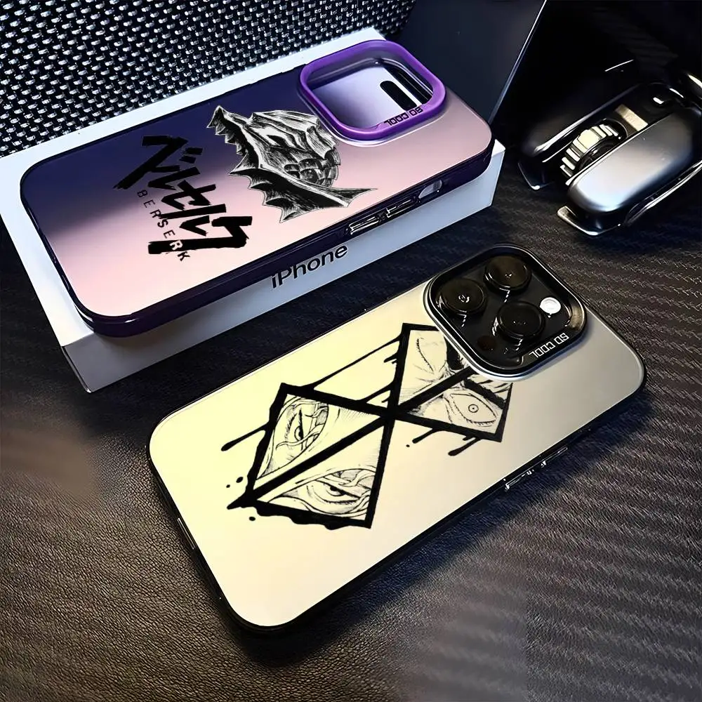 

Japan Anime B-Berserk Classic Phone Case For iPhone17,16,15,14,13,12,11 Plus,Pro Max Purple Matte Shockproof Cover