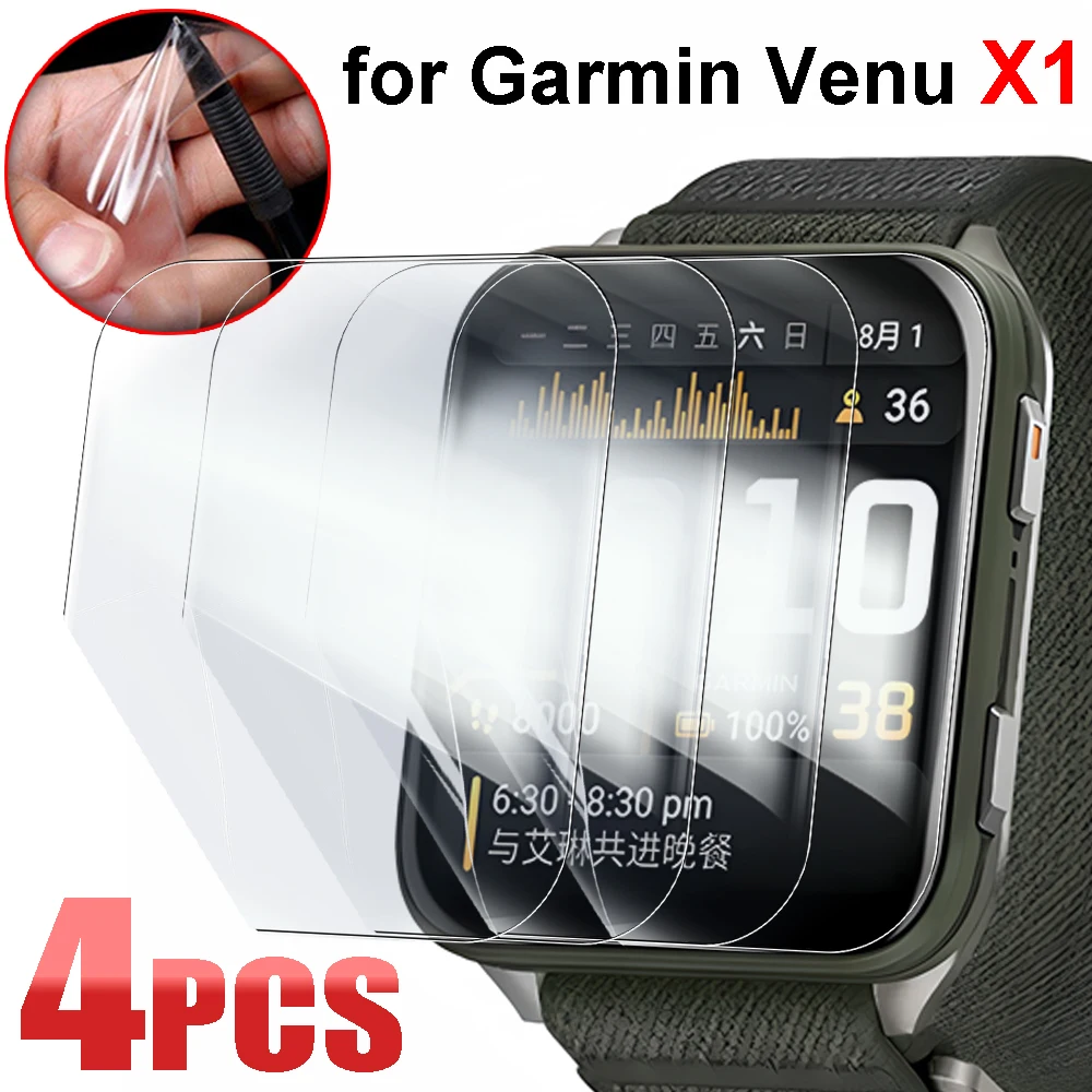 

4/1 шт. гидрогелевая защитная пленка для экрана для Garmin Venu X1 HD, мягкая защитная пленка с защитой от царапин, аксессуары для часов
