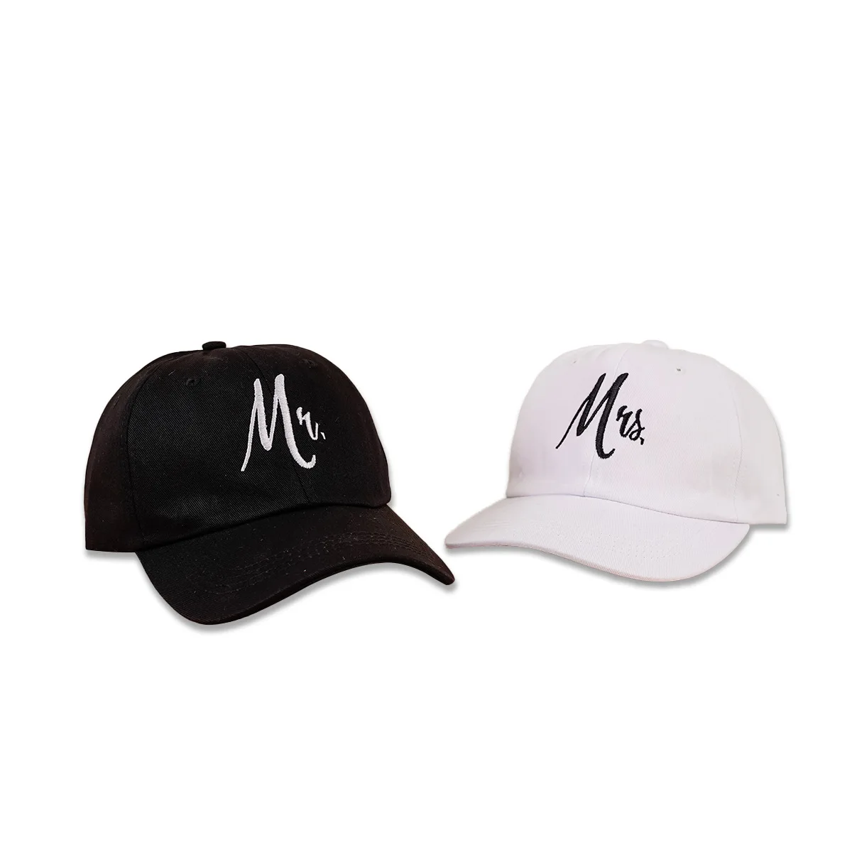 Mr. & Mrs. Embroidery Baseball Caps For Women Men Adjustable Bridal Snapback Hats Wedding Party Photo Props Wedding Couple Gifts