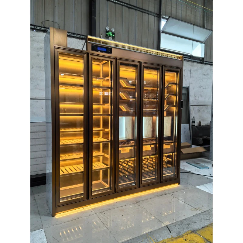 

Customize.Guangdong Luxury High-end Stainless Steel Constant Temperature Wine Cabinet Wall