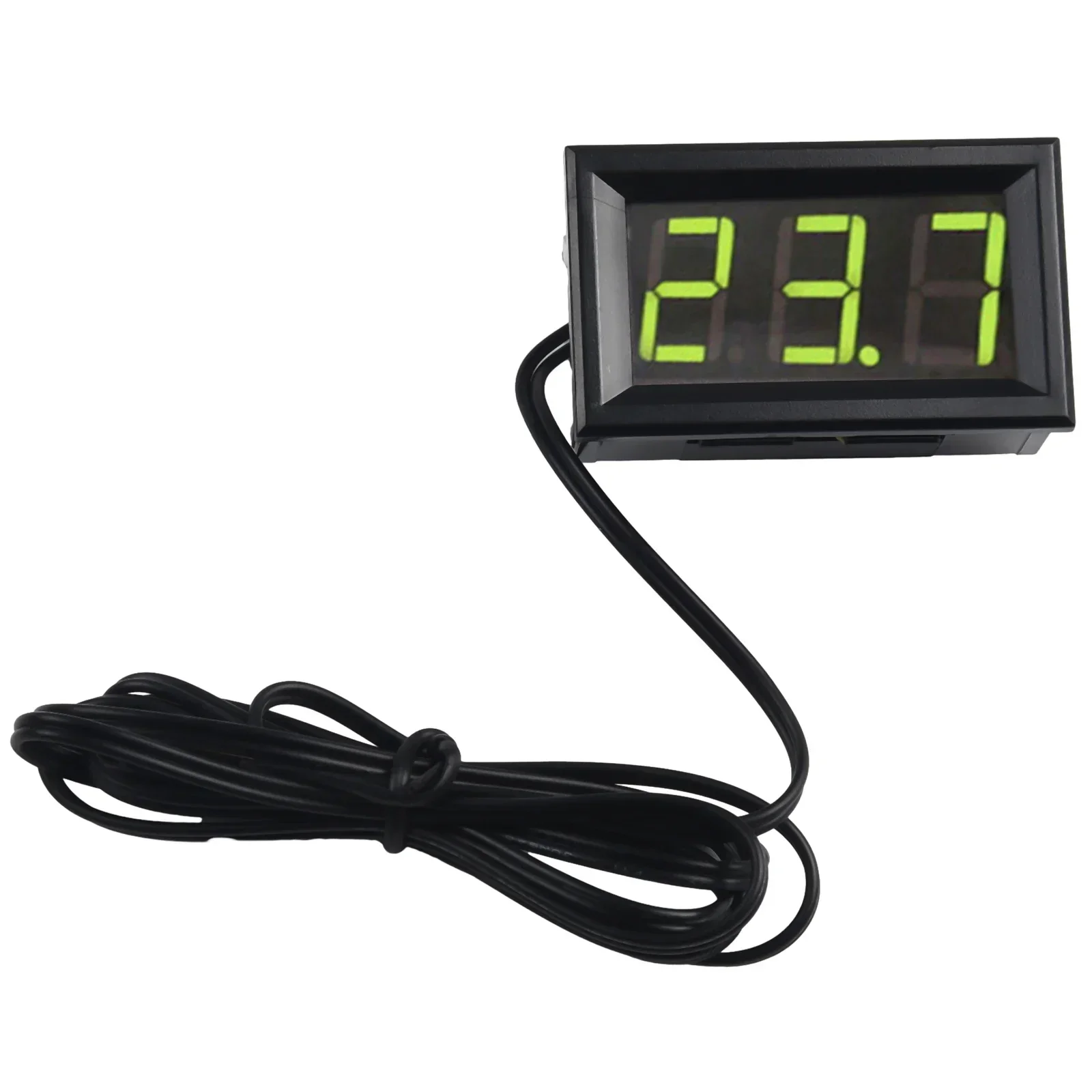 DC 5-12V Digital LED Thermometer For Car Temperature Monitor Panel Meter Measuring Range -50-120℃ With Temperature Probe