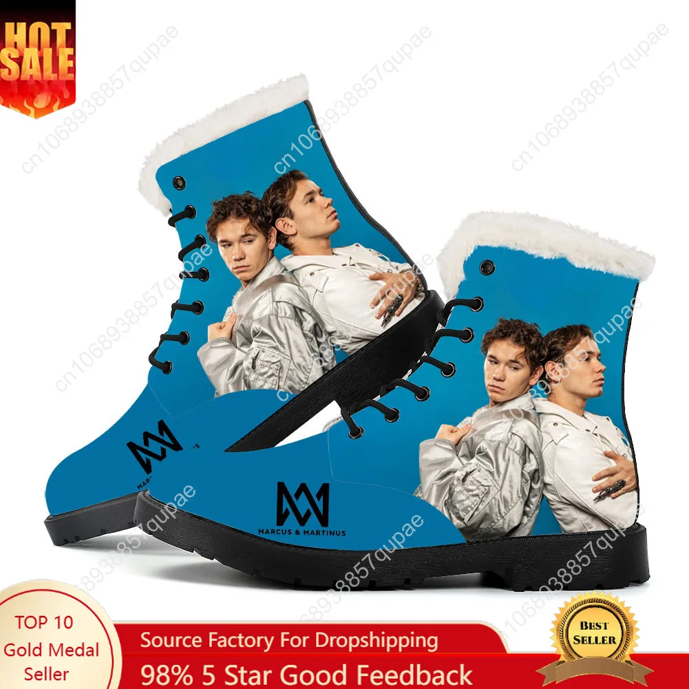 

Marcus And Martinus Plush Boots Rap Dance Singer Mens Womens Teenager Shoes Outdoor Casual Boot Light Couple Customize Boots