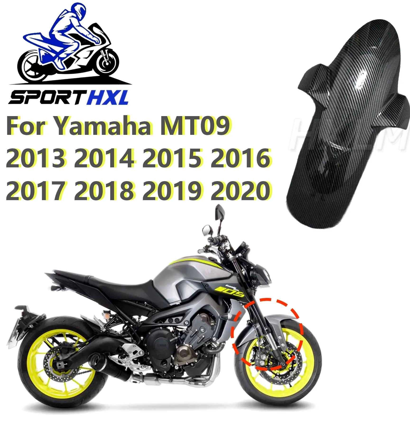 Racing Motor Fit For YAMAHA MT-09 FZ-09 MT09 FZ09 2013-2020 Tracer900 2015-2020 Motorcycle Front Wheel Fender Mudguard Splash Gu