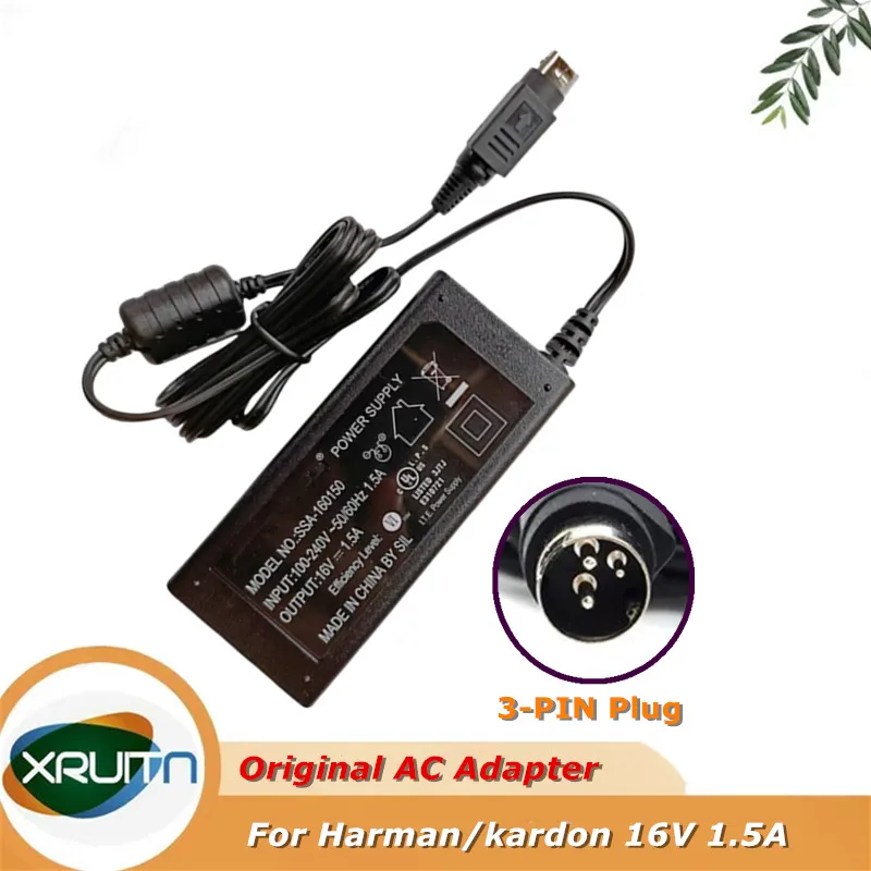 

Original AC Adapter SSA-160150 16V 1.5A Power Supply Charger For JBL/Harman Kardon SoundSticks iii Crystal Speaker Cord 3 pins